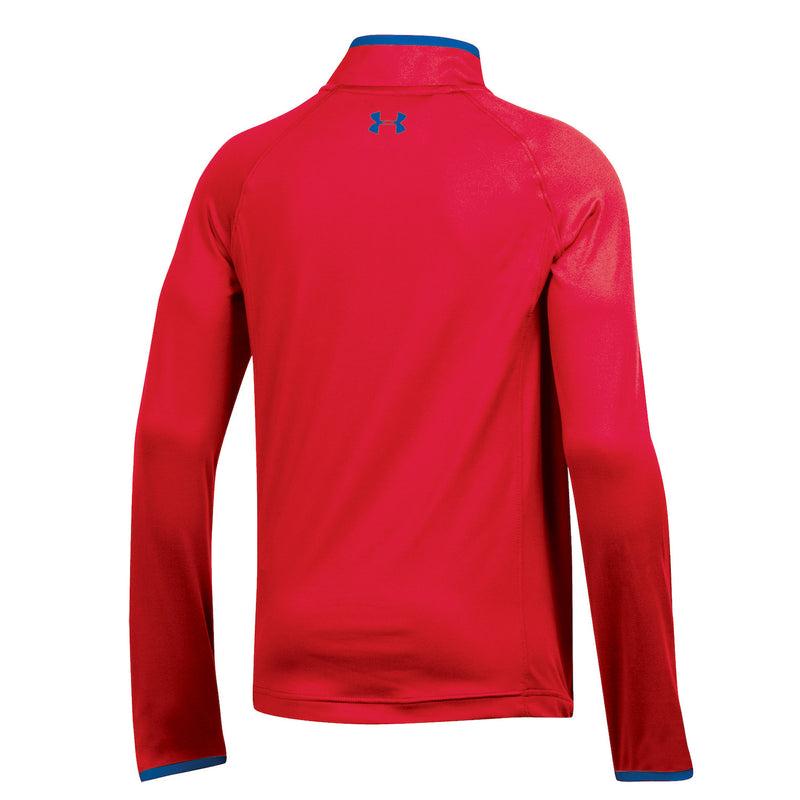 Load image into Gallery viewer, Under Armour T2 Green Tech Youth Golf Quarter Zip Radio Red
