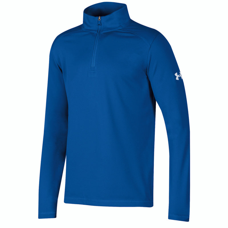 Load image into Gallery viewer, Under Armour Tech Mesh Youth Golf Quarter Zip Royal Blue

