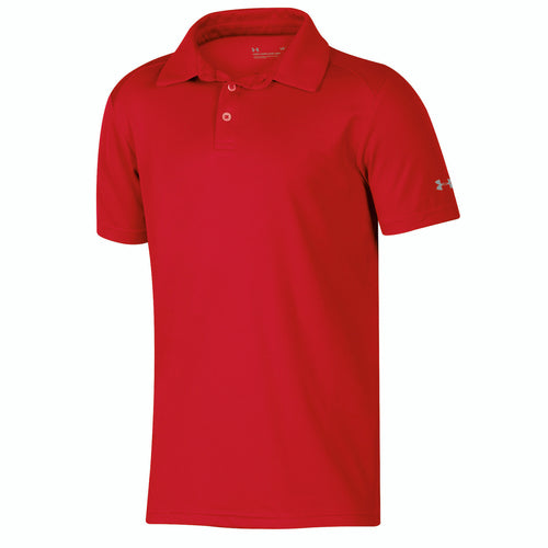 Under Armour Tech Mesh Youth Golf Polo Red