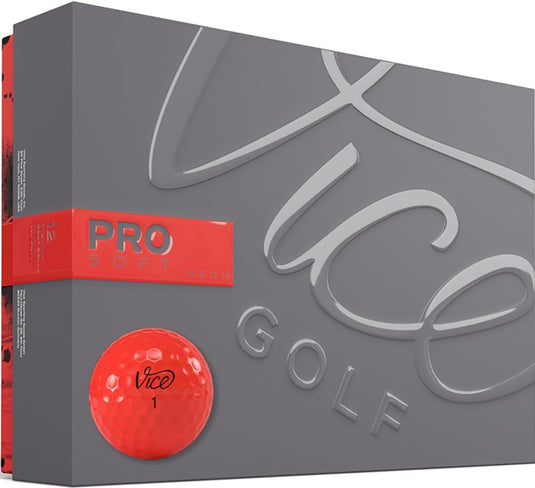 Vice Pro Soft Golf Balls Red