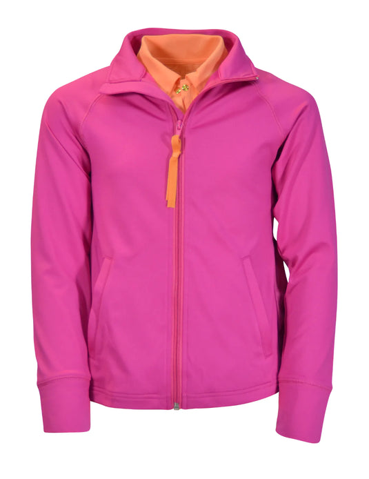 Viola Youth Girls Golf Jacket - Hot Pink