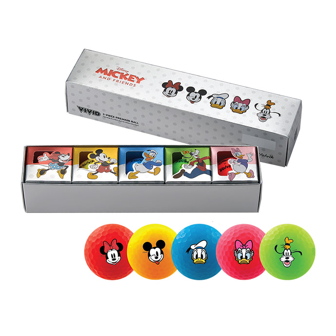 Volvik Disney Friends Golf Balls - Micke, Minnie, Donald Duck, Goofy and Daisy Duck