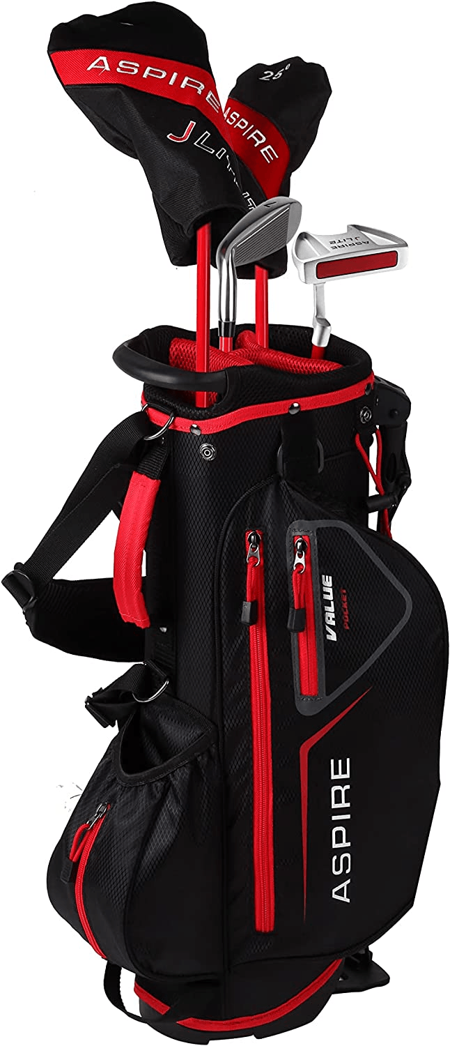 Load image into Gallery viewer, Aspire JLite 4 Club Kids Golf Set for Ages 3-5 (36-44 inches) Red
