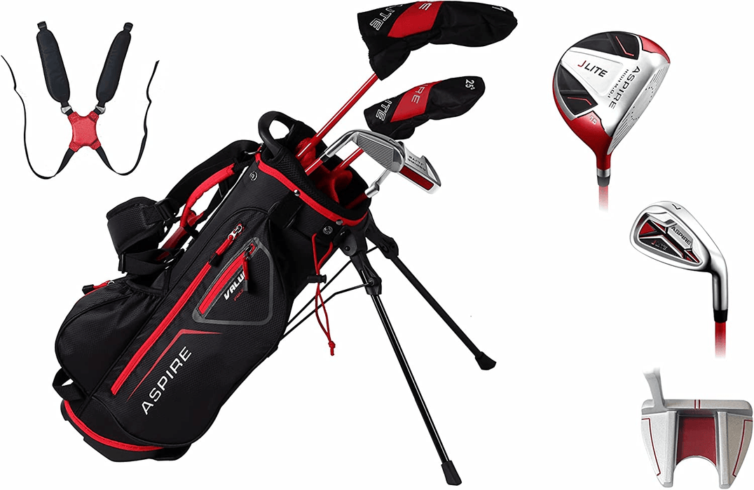 Aspire JLite 4 Club Kids Golf Set for Ages 3-5 (36-44 inches) Red