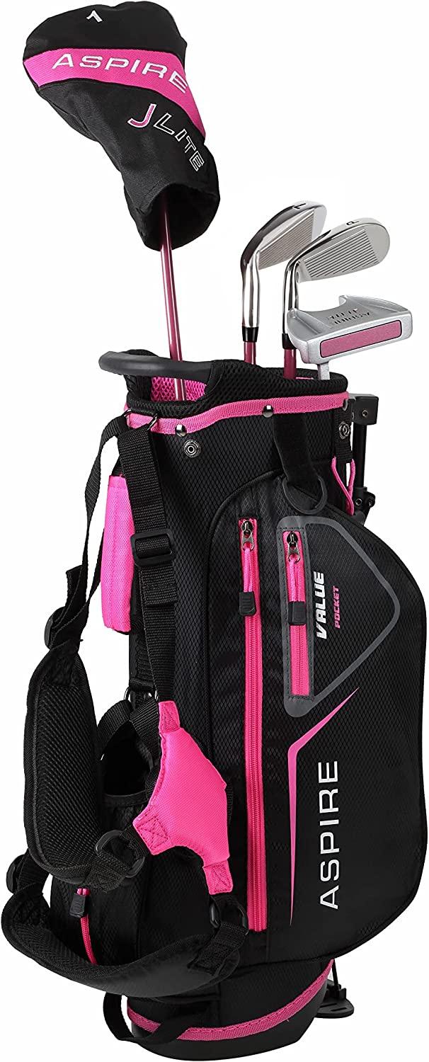 Load image into Gallery viewer, Aspire JLite Girls Golf Set Ages 3-5 Hot Pink
