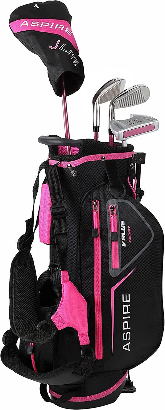Aspire JLite Girls Golf Set Ages 3-5 Hot Pink