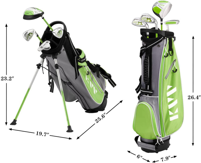 Load image into Gallery viewer, KVV 4 Club Kids Golf Set for Ages 9-12 (52-58 inches) Green
