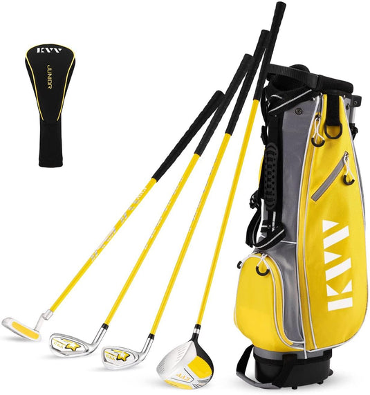 KVV 4 Club Kids Golf Set for Ages 8-10 (52-58 inches) Yellow