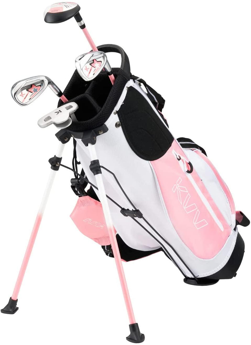 Load image into Gallery viewer, KVV 4 Club Girls Golf Set for Ages 5-7 (44-52 inches) Pink
