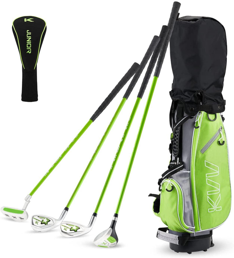 Load image into Gallery viewer, KVV 4 Club Kids Golf Set for Ages 5-7 (44-52 inches) Green
