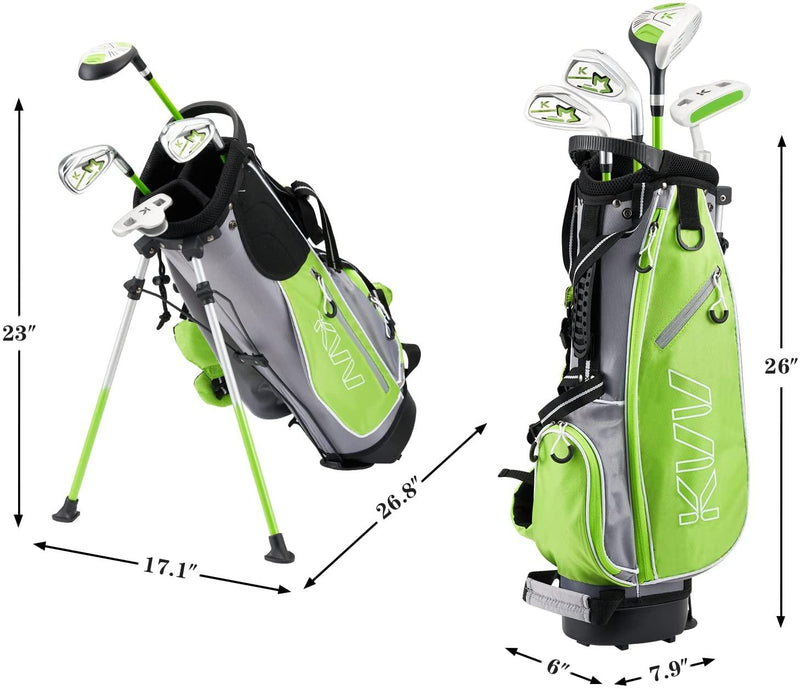 Load image into Gallery viewer, KVV 4 Club Kids Golf Set for Ages 5-7 (44-52 inches) Green
