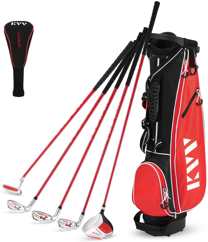 Load image into Gallery viewer, KVV 5 Club Kids Golf Set for Ages 10-12 (58-64 inches) Red
