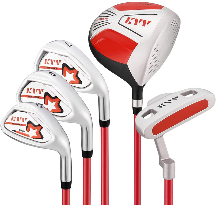 KVV 5 Club Kids Golf Set for Ages 10-12 (58-64 inches) Red
