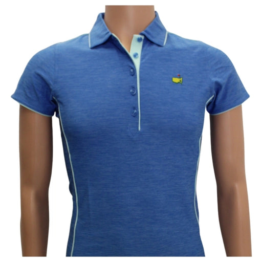 Masters Magnolia Lane Ladies Ocean Blue Polo with Aqua Piping - allkidsgolfclubs