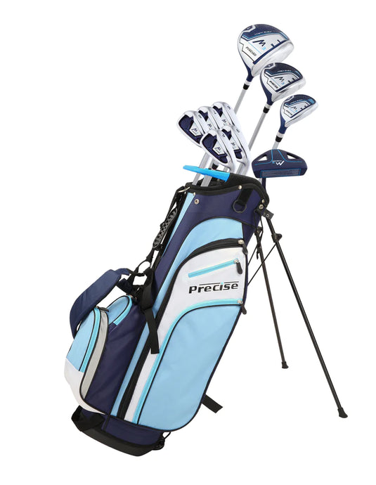Precise M3 14 Piece Ladies Regular Size Golf Set Light Blue