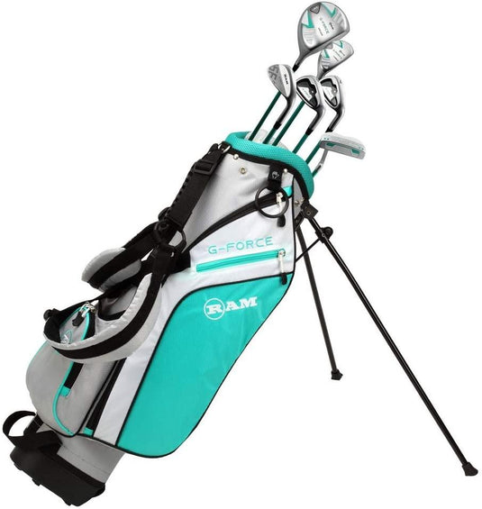 Ram G-Force 6 Club Girls Golf Set for Ages 7-9 (kids 45-54" tall) Baby Blue