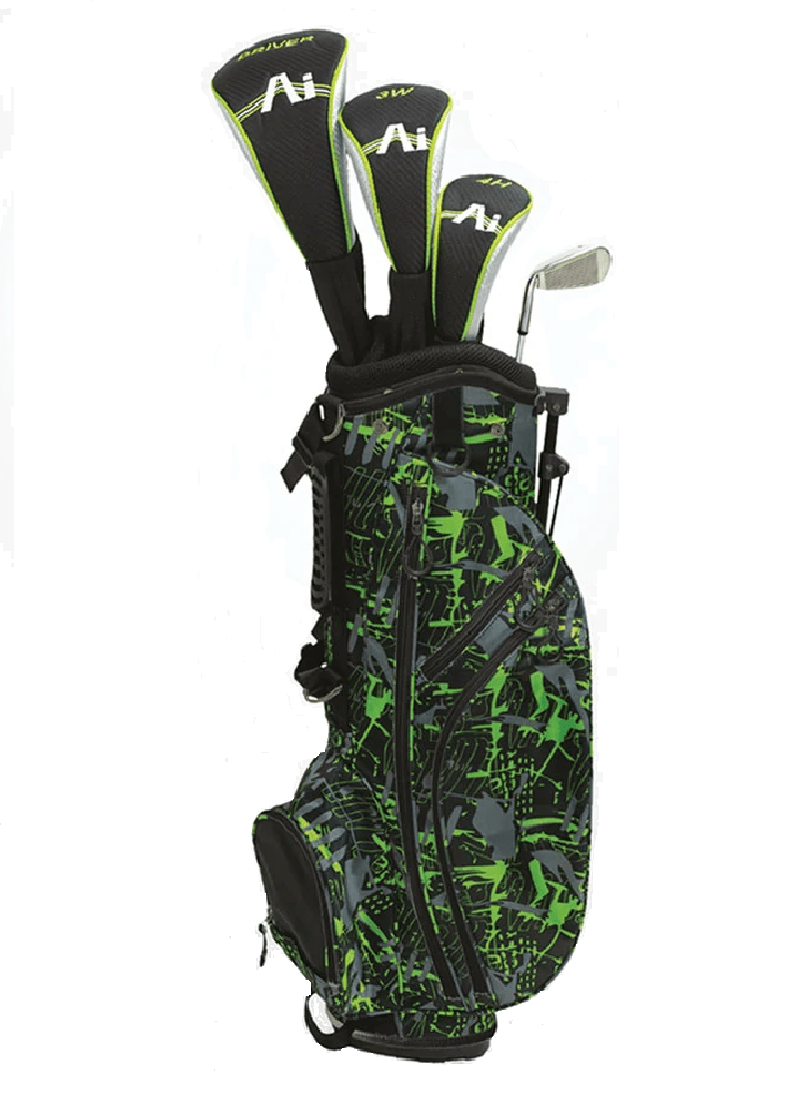Load image into Gallery viewer, Lynx Ai Junior Golf Set for Kids 51-54 Inches Tall Green
