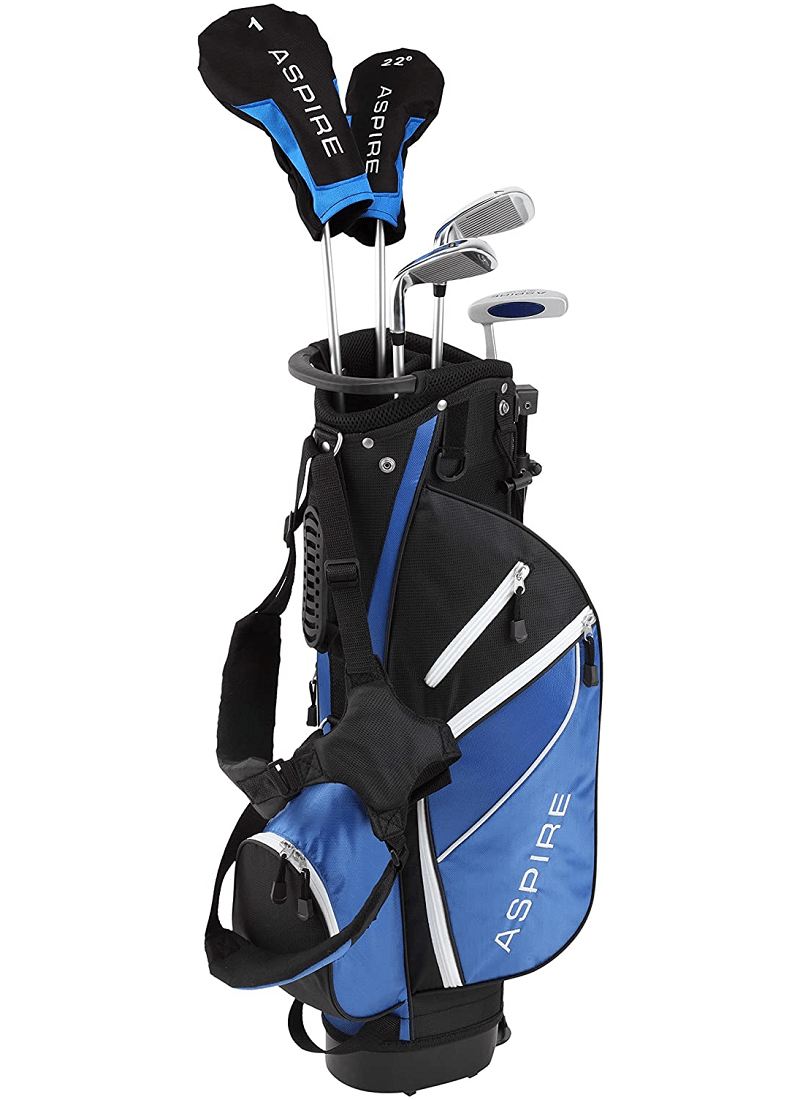 Load image into Gallery viewer, Tartan Aspire Jr Plus Ages 9-10 Blue Junior Golf Set
